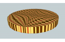 Round Wave" 3D end-grain cutting board